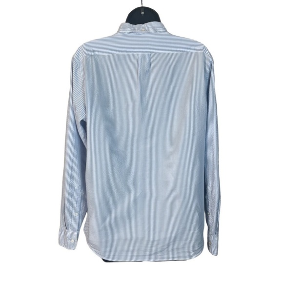 Euc J. Crew men’s seersucker button up shirt, pinstriped, size small-slim. - Picture 3 of 9